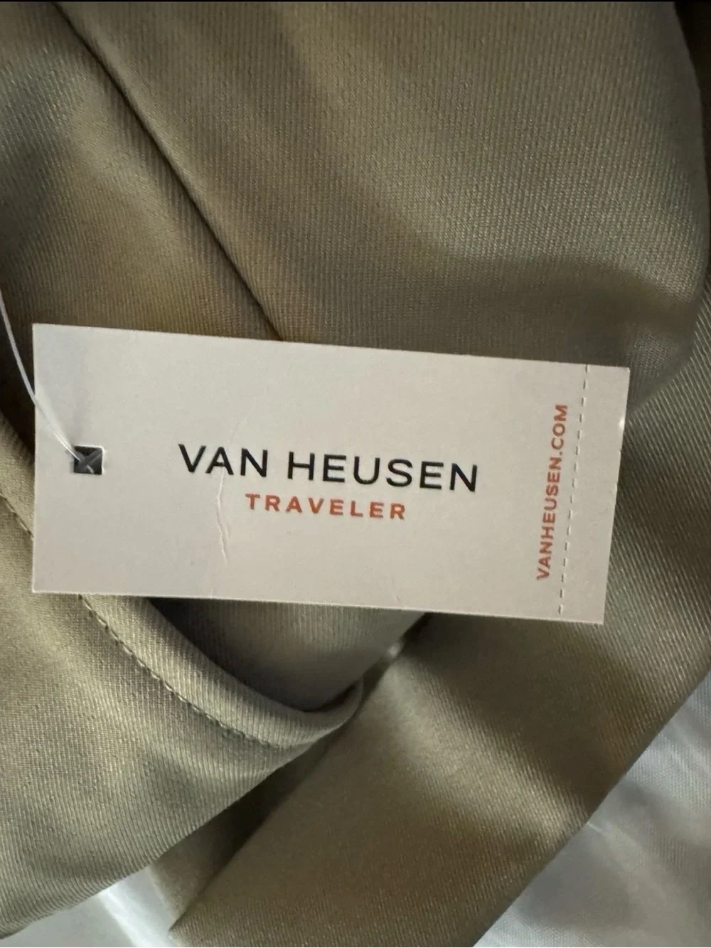 NWT Van Heusen Traveler Non-Iron Classic Fit Dress Pants Men's Beige 36X29